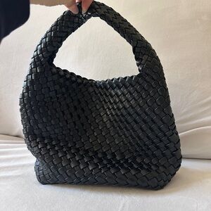 Small black woven leather Bag